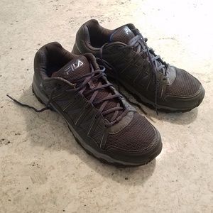 Men's Fila Running Gray Blue Sneakers 11